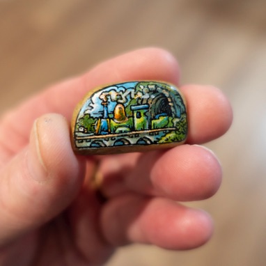 Small Train - Painted Rock